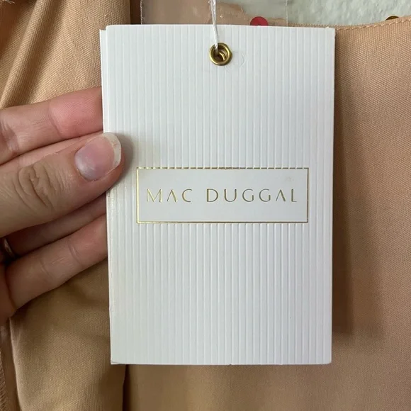 Mac Duggal 93724 Rainbow Sequin Multicolor Striped Long Sleeve Dress Size 2 NWT - Picture 10 of 16